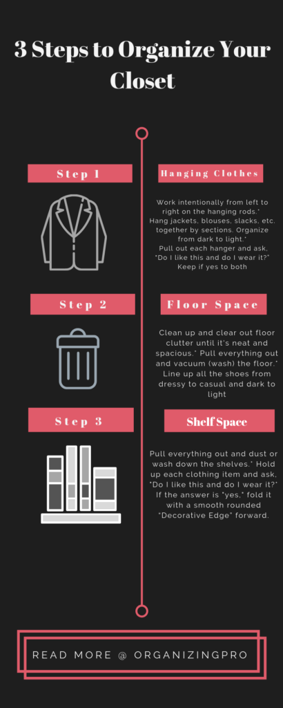 3 steps to organize your closet