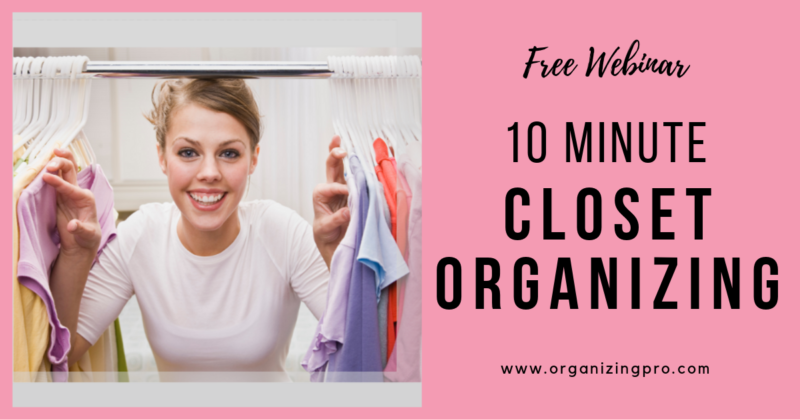 10 Minute Closet Organizing