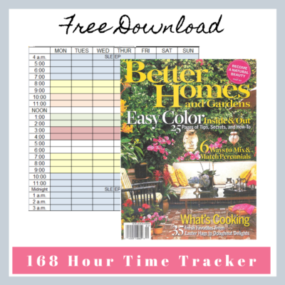 Better Homes & Garden Time Tracker