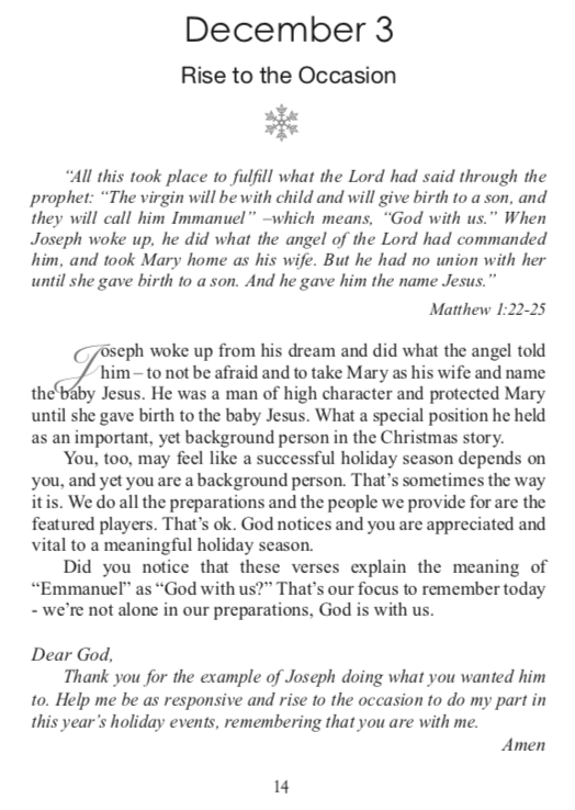 December Devotions | Marcia Ramsland | Organizing Pro