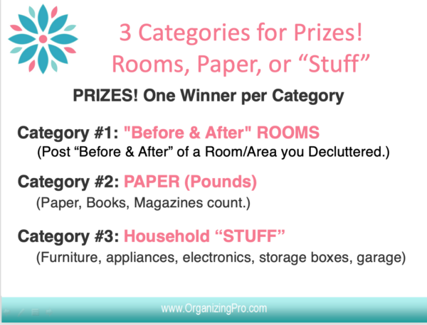 3 Categories for Prizes
